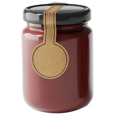 Bague autocollante kraft pour pots 36 x 95 mm - Étiquette emballage alimentaire - Boîte de 250 - Étiquettes produits alimentaires