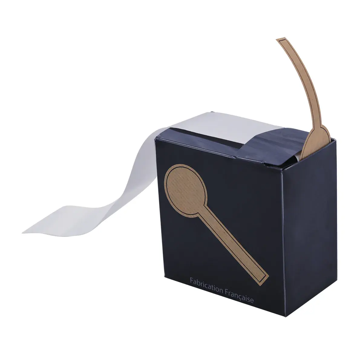 Bague autocollante kraft pour pots 36 x 95 mm - Étiquette emballage alimentaire - Boîte de 250 - Étiquettes produits alimentaires-2