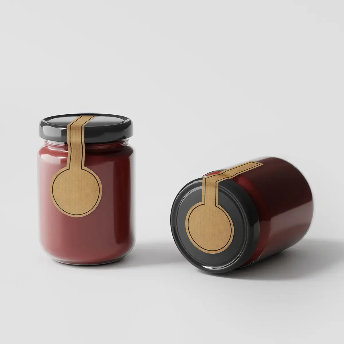 Bague autocollante kraft pour pots 36 x 95 mm - Étiquette emballage alimentaire - Boîte de 250 - Étiquettes produits alimentaires-4