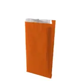 Pochette cadeau kraft vergé orange passion 18 x 6 x 35 cm - Sachet kraft - Lot de 250 - Pochettes cadeaux unies