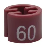 Marque taille T60 bordeaux ø 1,3 cm - Indicateur de taille pour cintre - Paquet de 100