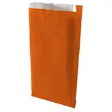 Pochette cadeau kraft vergé orange passion 24 x 7,5 x 41 cm - Sachet kraft - Lot de 250 - Pochettes cadeaux unies