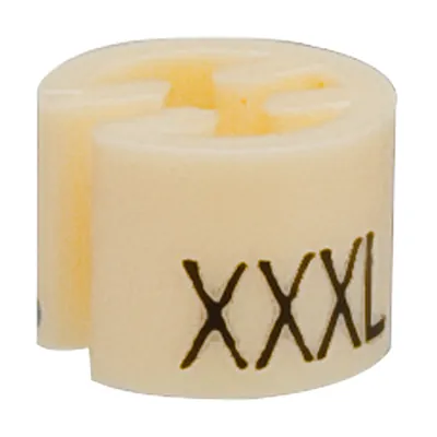 Marque taille XXXL beige ø 1,3 cm - Indicateur de taille pour cintre - Paquet de 100 - Marques taille pour cintres