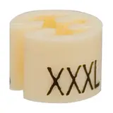 Marque taille XXXL beige ø 1,3 cm - Indicateur de taille pour cintre - Paquet de 100 - Marques taille pour cintres