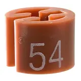Marque taille T54 marron ø 1,3 cm - Indicateur de taille pour cintre - Paquet de 100 - Marques taille pour cintres