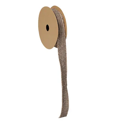 Ruban Chevrons - Marron / Blanc - L 10 m - Rubans cadeaux, Rubans tissu, Cordons