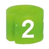 Marque taille T2 vert clair ø 1,3 cm - Indicateur de taille pour cintre - Paquet de 100 - Marques taille pour cintres