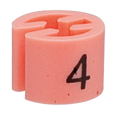 Marque taille T4 rose ø 1,3 cm - Indicateur de taille pour cintre - Paquet de 100 - Marques taille pour cintres