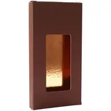Étui pour tablette de chocolat carton moka/or 16 x 8 x 1,5 cm - Paquet de 25 - Pochettes, étuis & valisettes