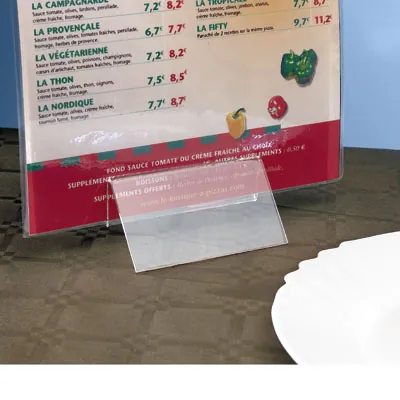 Clip porte menu à poser - Porte-visuels de comptoir-3