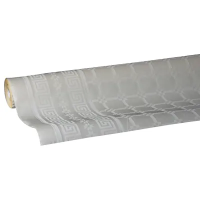 Nappe damassée déperlante - Nappe jetable - Nappe papier - Ivoire - Rouleau de 1,18 x 25 m - Nappes papier, Nappes jetables
