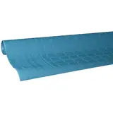 Nappe damassée déperlante - Nappe jetable - Nappe papier - Bleu turquoise - Rouleau de 1,18 x 25 m