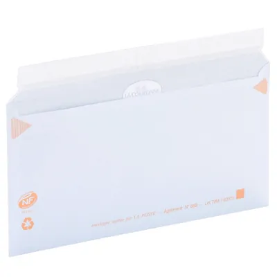 Enveloppe blanche DL 110 x 220 mm précasées 80g La Couronne - Paquet de 50 - Enveloppes blanches-4
