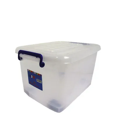 Bac de rangement plastique 25L transparent 46,5 x 33,5 x 25,5 cm - Bacs de rangement