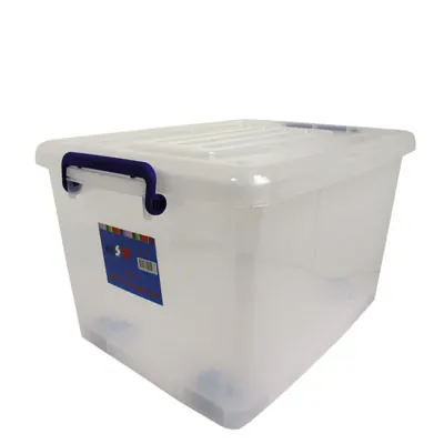 Bac de rangement plastique 37L transparent  50 x 37,5 x 29,5 cm - Bacs de rangement