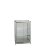 Vitrine comptoir aluminium et verre sécurisé 2 tablettes 60 x 50 x 94 cm - Vitrine d’exposition - Vitrines Aluminium