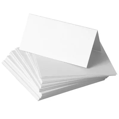 Étiquette chevalet neutre carton 190 g/m² 80 x 80 mm - Blanc - Paquet de 50 - Étiquettes chevalets