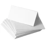Étiquette chevalet neutre carton 190 g/m² 80 x 80 mm - Blanc - Paquet de 50 - Étiquettes chevalets