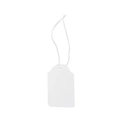 Étiquette américaine avec fil 15 x 24 mm Apli – Étiquette bijouterie - Blanc - Boîte de 1000 - Étiquettes bijoux