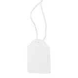 Étiquette américaine avec fil 28 x 43 mm Apli – Étiquette bijouterie - Blanc - Boîte de 500