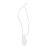 Étiquette américaine avec fil ovale 8 x 19 mm Apli – Étiquette bijouterie - Blanc - Boîte de 1000 - Étiquettes bijoux