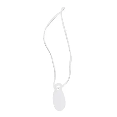 Étiquette américaine avec fil ovale 11 x 24 mm Apli – Étiquette bijouterie - Blanc - Boîte de 1000 - Étiquettes bijoux