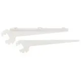 Consoles inclinables pour tablettes bois ou verre pas de 50 mm - Ligne Store blanc pas de 50 mm