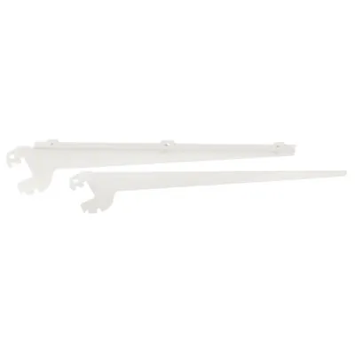 Consoles inclinables pour tablettes bois ou verre pas de 50 mm - Ligne Store blanc pas de 50 mm