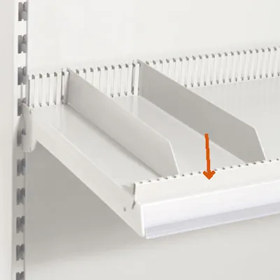 Profil avant pour diviseurs - Ligne Store blanc pas de 25 mm-2