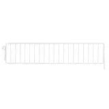 Séparateur grille pour tablette métallique 47 x 9,5 cm - Séparateur rayonnage - Diviseur grille - Blanc