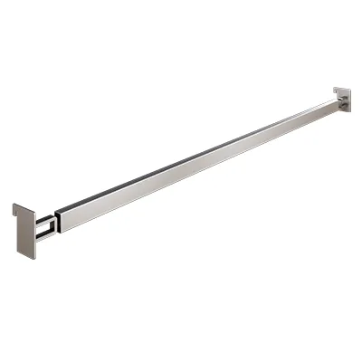 Barre de charge L 99 cm section 30 x 15 mm métal - Barre de charge pour gondole magasin - Zinc - Barres de charge-2