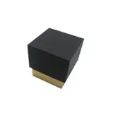 Écrin bijoux carton kraft Noir / Or 6 x 6 x 6 cm - Ecrin pour bague - Boîte bijoux - Paquet de 12