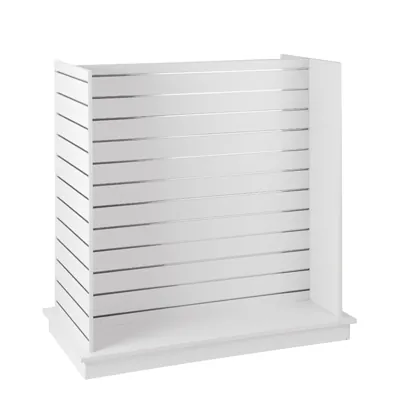 Meuble rainuré 4 faces 133,6 x 70 x 133 cm Atlantique- Gondole centrale H - Blanc - Meubles rainurés
