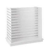 Meuble rainuré 4 faces 133,6 x 70 x 133 cm Atlantique- Gondole centrale H - Blanc - Meubles rainurés
