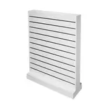 Présentoir rainuré 2 faces blanc Narrow 104 x 30 x 133 cm MDF - Gondole double face - Gondole Centrale - Meubles rainurés