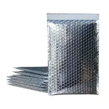 Enveloppe à bulles métallique 13 x 9 cm - Argent - Paquet de 50 - Enveloppes à bulles