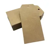 Étiquette américaine angles biseautés à trou kraft brun 5,1 x 10 cm – Paquet de 500 - Étiquettes à trou