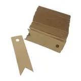 Étiquette drapeau à trou kraft brun 2,1 x 7 cm – Paquet de 500 - Étiquettes à trou