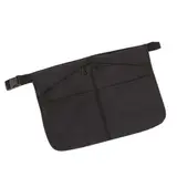 Sacoche poche à monnaie de serveur 4 compartiments - noir - polyester - 40,5 x 28,5 cm