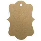 Étiquettes écusson à trou kraft brun 5 x 7 cm – Paquet de 500
