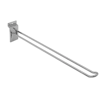 Broche double pour panneau rainuré ø 5,8 mm x L 35 cm - Tige double - Chrome - Lot de 10 - Broches doubles pour panneaux rainurés