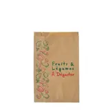 Sac fruits et légumes kraft brun 1kg 17 x 6 x 26 cm - Sac papier primeur - Lot de 1000 - Sacs fruits et légumes