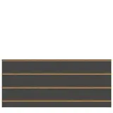 Panneau rainuré Gris anthracite, entraxe 15 cm - Ligne Memphis