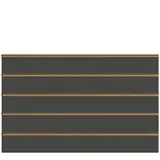 Panneau rainuré Gris anthracite, entraxe 15 cm - Ligne Memphis
