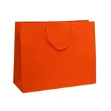 Sacs pelliculés à l'italienne orange passion mat - Grand Modèle - Sacs pelliculés poignées cordelette