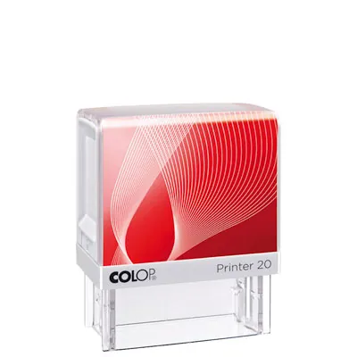 Tampon personnalisé standard 38 x 14 mm Colop Printer 20, 4 lignes - Tampon encreur personnalisé - Tampons personnalisés