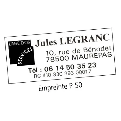 Tampon personnalisé standard 69 x 30 mm Colop Printer 50, 7 lignes - Tampon encreur personnalisé - Tampons personnalisés-2