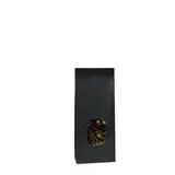 Sac SOS kraft noir avec fenêtre 250 ml 9 x 5 x 20,5 cm - Sachet SOS - Lot de 100 - Sacs SOS avec fenêtre