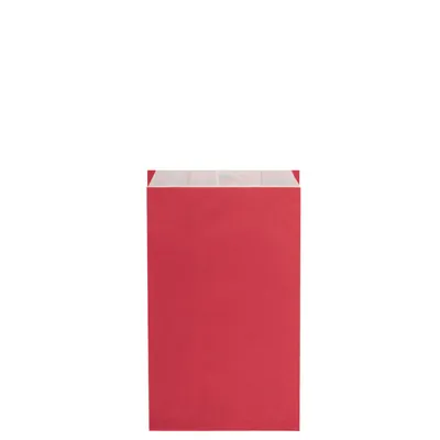 Pochette cadeau kraft vergé rouge cerise 12 x 4,5 x 20 cm - Sachet kraft - Lot de 250 - Pochettes cadeaux unies