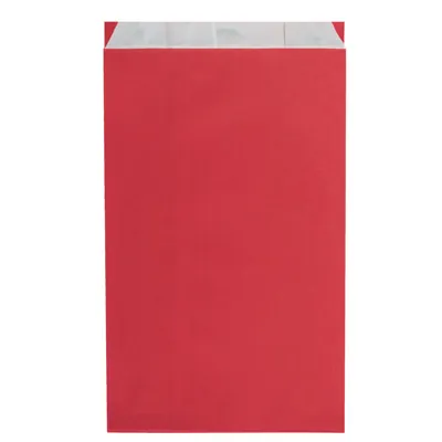 Pochette cadeau kraft vergé rouge cerise 31 x 8 x 49 cm - Sachet kraft - Lot de 250 - Pochettes cadeaux unies